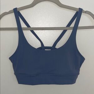 Vuori Yosemine Longline Sports Bra in Blue | S